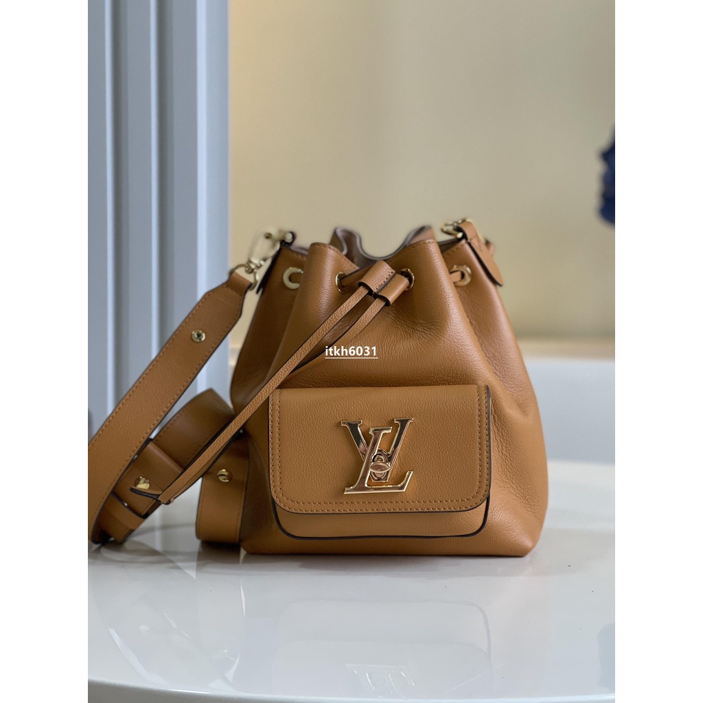 二手Louis Vuitton LV Lockme Bucket水桶包 M57689棕色