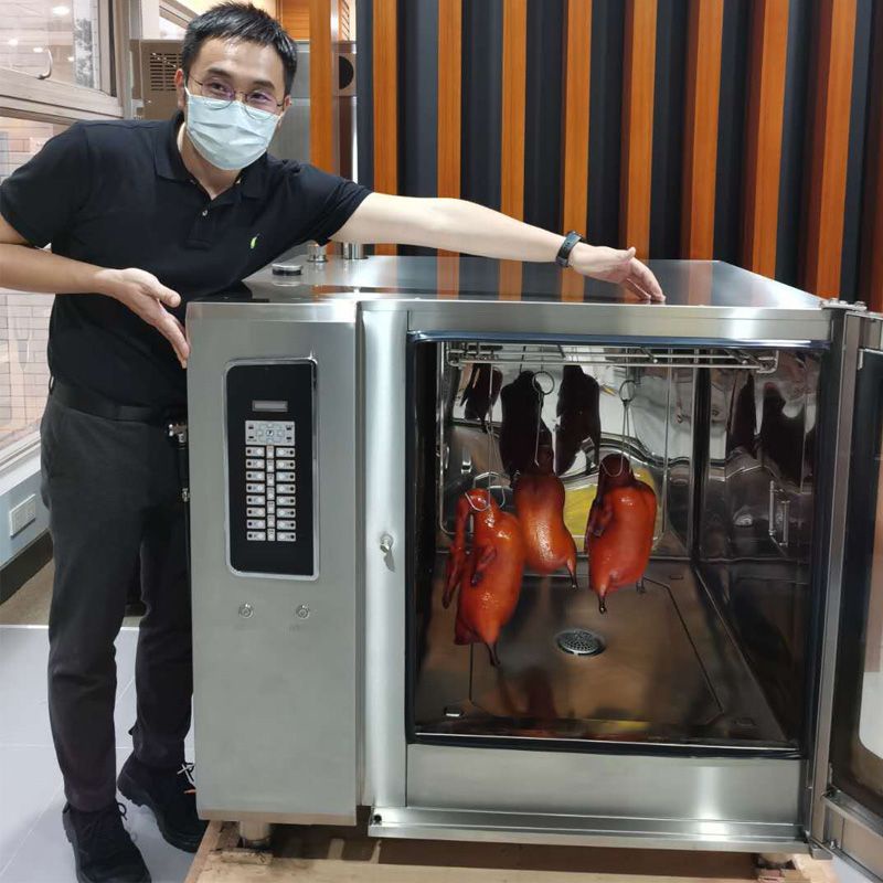 【臺灣專供】烤鴨爐商用全自動電烤箱大型燒鵝燒臘烤羊烤雞爐萬能蒸烤箱