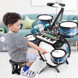 【台灣熱銷】 架子鼓 兒童初學者玩具 男孩樂器 3-6歲敲打鼓 音樂家用式爵士鼓 Zz