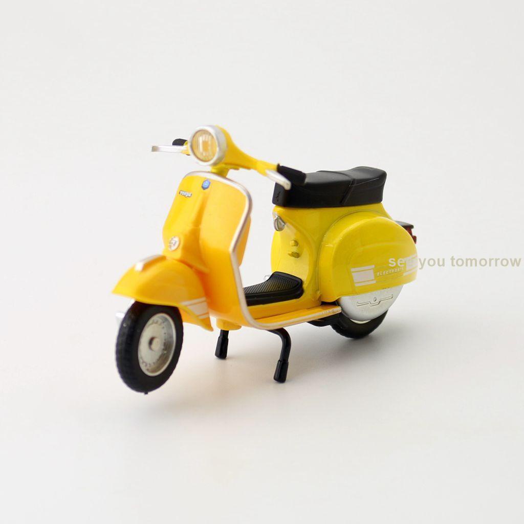機車模型 118 摩托車玩具 模型 &lt;明天見abA4&gt;  1976 彩珀 偉士牌 摩托車 1:18
