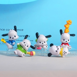 【多樂氣球派對】 PVC帕恰狗5件套蛋糕裝飾擺件卡通迷你烘焙公仔網紅生日盲盒玩具
