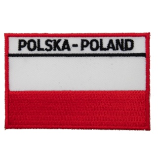 【A-ONE】波蘭 國旗 刺繡貼布繡 布章 徽章 立體繡貼 識別章 補丁 布標貼紙 背膠立體繡貼 個性化