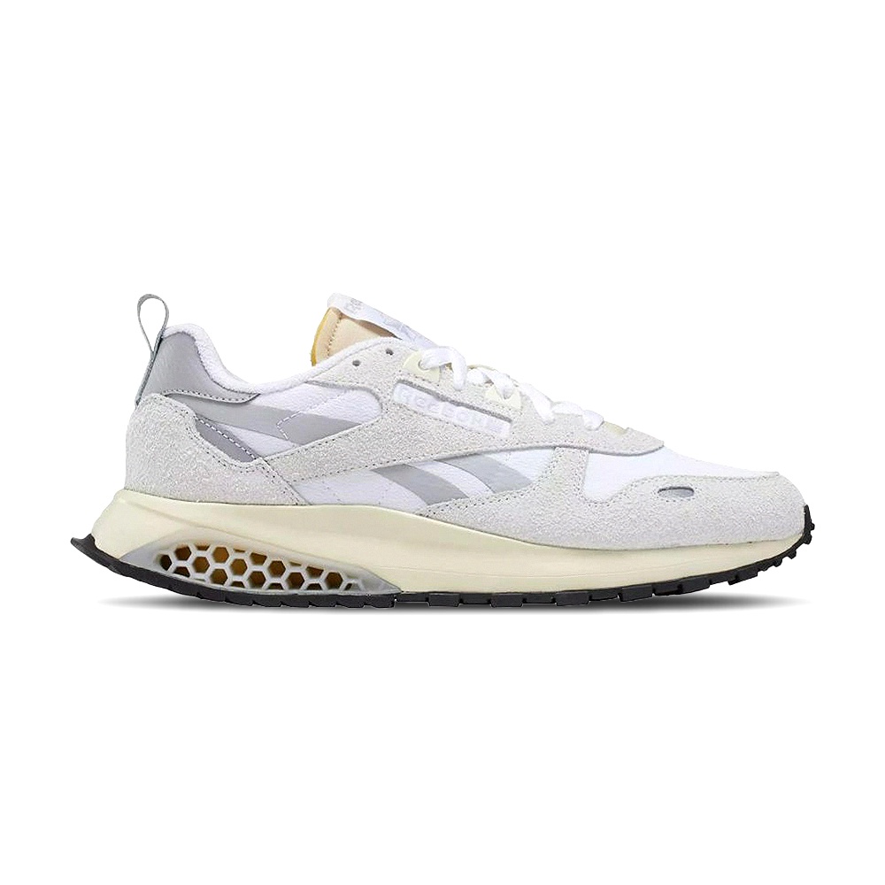 Reebok CL Leather Hexalite 男 灰白 運動 休閒 反光 蜂巢 緩震 休閒鞋100032781