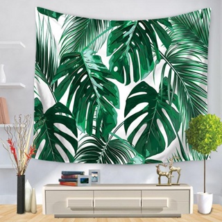 Green leaves, wall tapestry, decorative tapestry