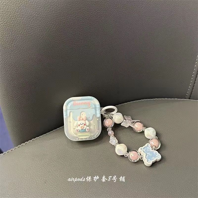 可愛冰淇淋小狗適用蘋果無線藍牙1代airpods2代耳機保護套pro3代