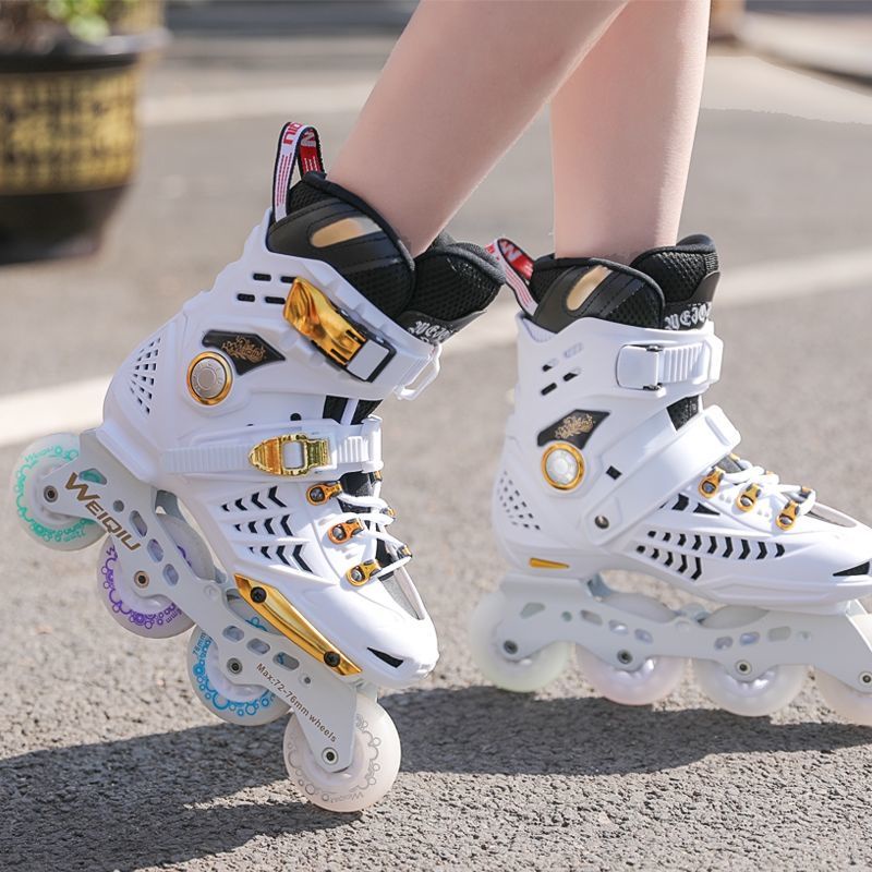專業平花輪滑鞋男孩小女生花式滑冰旱冰鞋初學者直排輪溜冰鞋成人