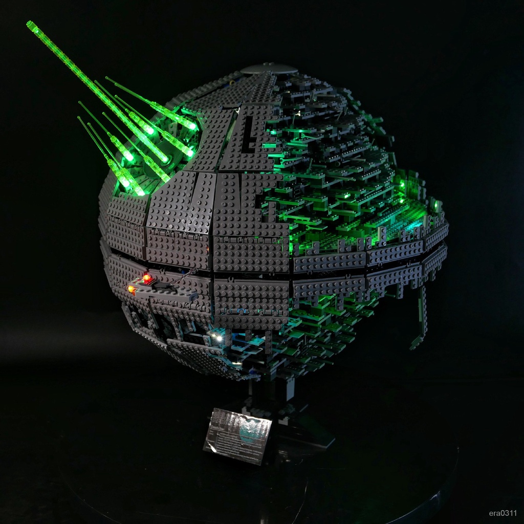 ✨免運✨積木燈飾兼容樂高10143星球大戰死星2號益智積木玩具燈光配件跨境 KIOP