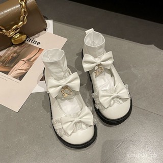 洛麗塔jk製服小皮鞋女夏2023新款韓版學生百搭軟妹蝴蝶結厚底單鞋簡約百搭時尚鞋子 0EYK