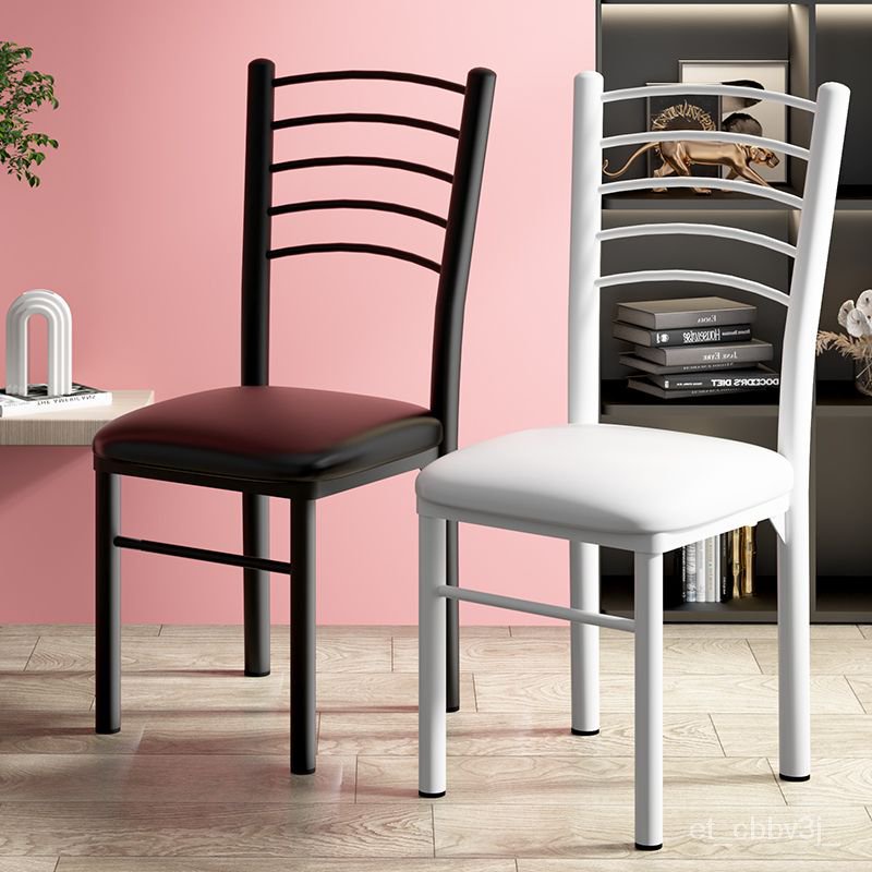 🌟廠傢促銷🌟熱銷-特惠 簡易餐椅現代簡約經濟型傢用餐廳靠背凳子北歐化妝椅書桌鐵藝椅子