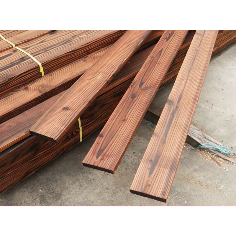 防腐木碳化木戶外地板葡萄架防腐木庭院地板墻板實木條陽臺木板
