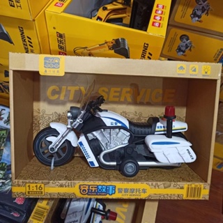 音樂故事警察摩托車 玩具 益智 慣性大號公安110警察巡邏車 模型