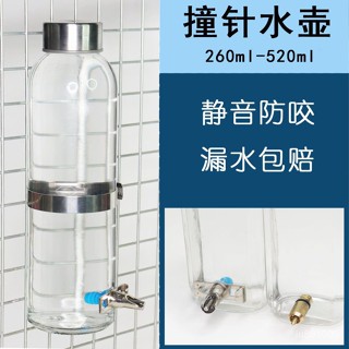 優選好物 寵物水壺撞針水壺防咬玻璃飲水器兔兔龍貓荷蘭豬刺蝟飲水壺器 WY0E