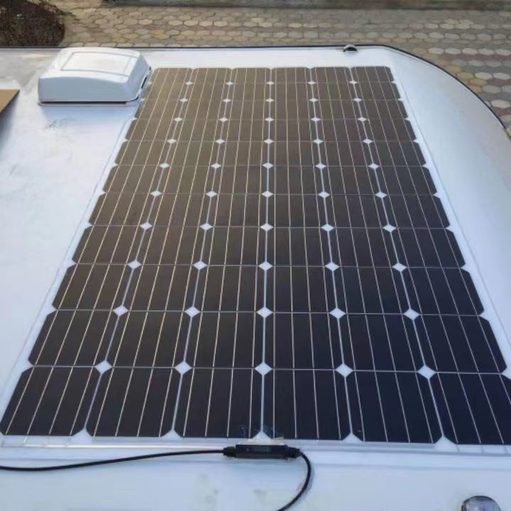熱賣#柔性太陽能板軟板100W-400W發電房車頂用車載充電12V24V鋰電鉛酸小雅子精品百货