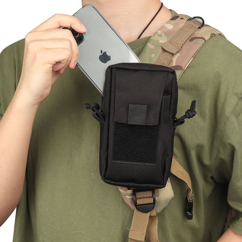 🔥臺灣熱賣🔥戶外肩帶手機包對講機零錢EDC腰包molle戰術小包雙肩包手機掛包袋