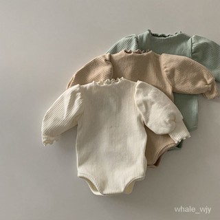 秋冬款韓版寶寶衣服 嬰兒衣服 寶寶加厚純色包屁衣 柔軟親膚連身衣 新生兒衣服 嬰兒爬服 兒童包屁衣