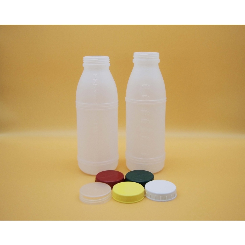 【普飛特】食品級PE塑膠瓶- 容量1000ml,可裝各類飲品、 果醬、果汁、蛋液及化工液體；蓋子多色可選擇