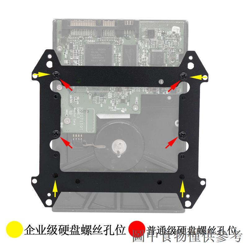 店長推薦通用型3.5 2.5寸SSD硬碟金屬託架固定12CM風扇位硬碟加裝到風扇上