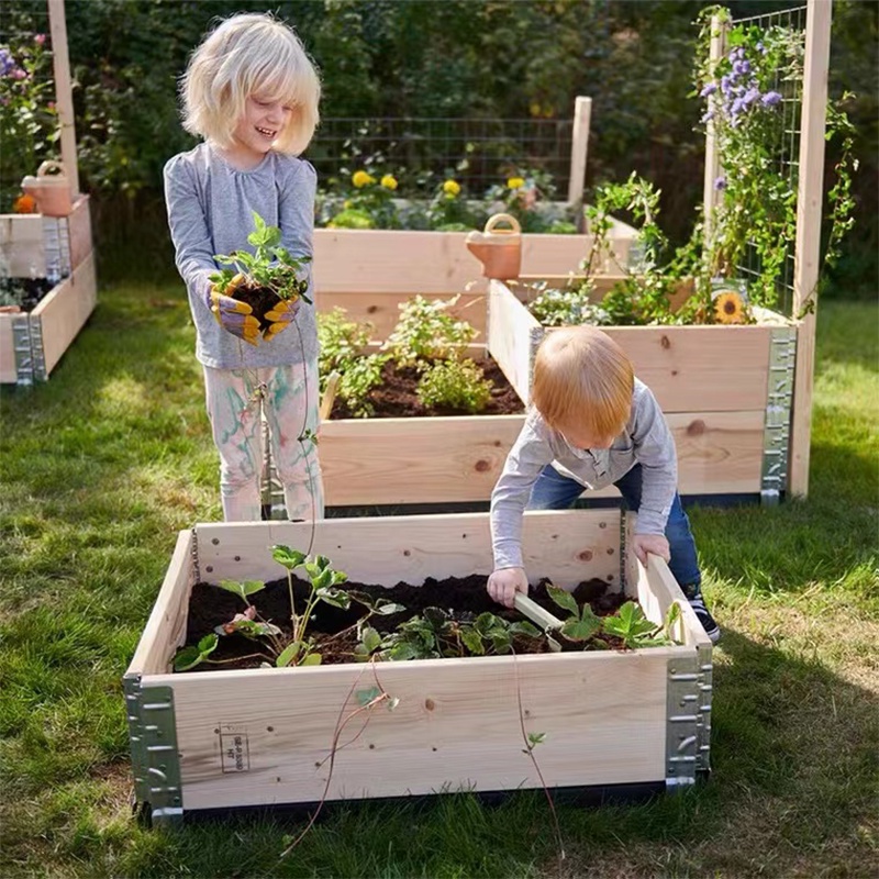 Ouniu丨【免運】戶外木質種植箱一米菜園蔬菜種植箱戶外可組閤花箱長方形花槽庭院