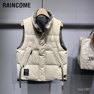 【優選好物】RAINCOME戶外休閒無袖男外套2023年冬季加厚時尚簡約立領男馬甲 YBE9
