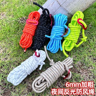 🔥熱銷款🔥6MM加粗反光風繩戶外帳篷配件露營防風繩天幕拉繩固定撐桿繩子4米richardchen958