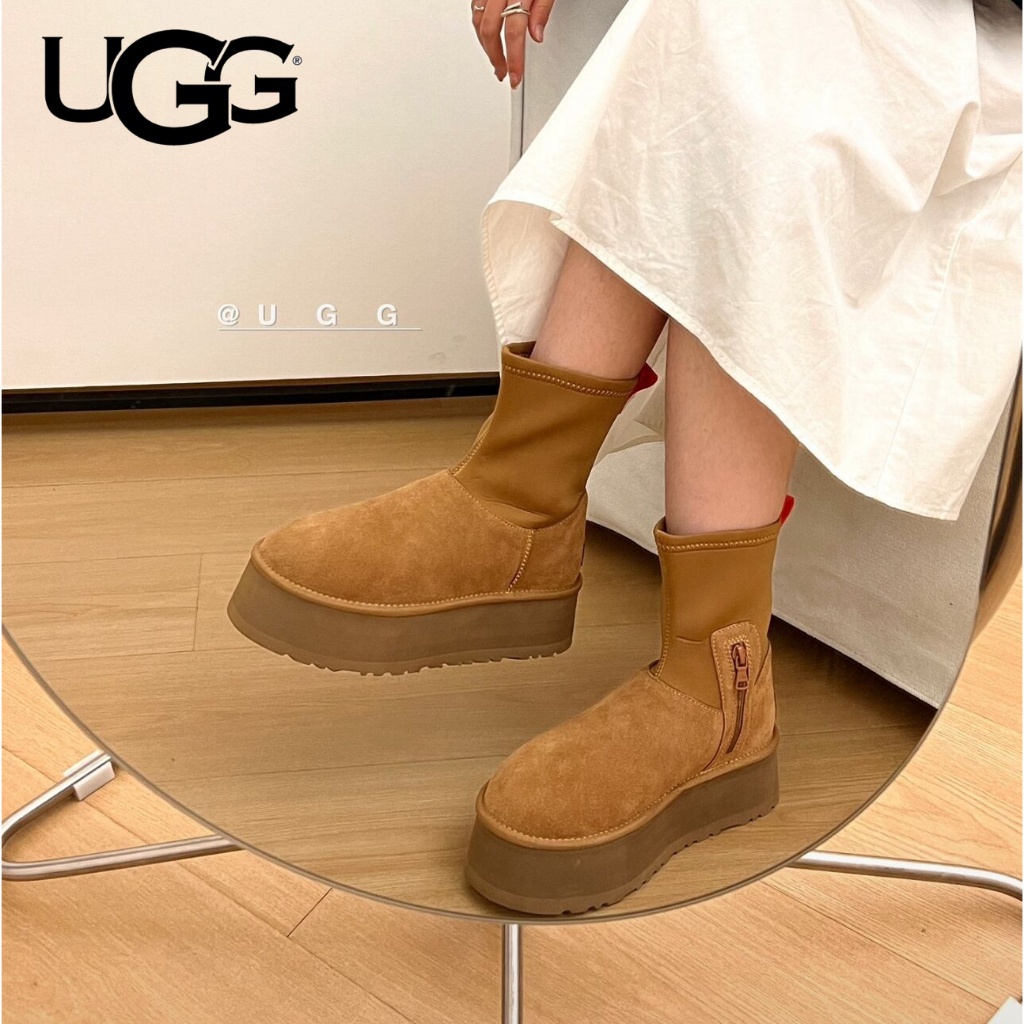 ⭐️正品免運⭐️ UGG雪靴 dipper classic 厚底 加絨 真皮 彈力靴 戶外靴 厚底鞋 拉鏈款 靴子 新款