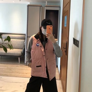 🔥粉色🔥CANADA GOOSE 加拿大鵝 戶外運動羽絨馬甲外套 大鵝羽絨服 男女款冬季情侶背心坎肩工裝保暖立領背心外套