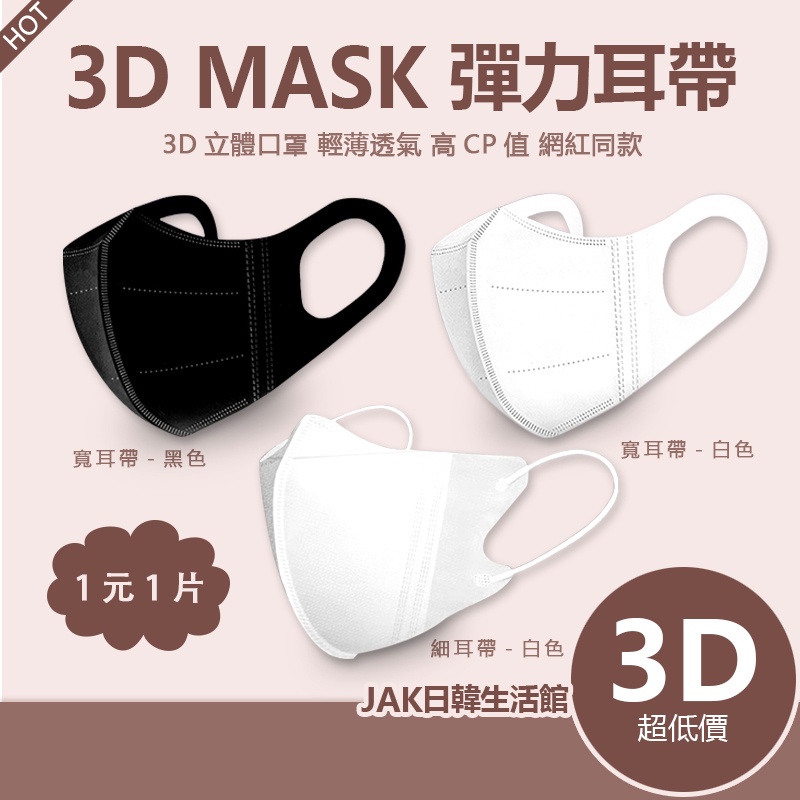 💖1元下殺 滿100片送10片 口罩 3D 高防護MASK 成人3D立體口罩 黑色白色口罩 潮流網紅同款韓國透氣小臉口罩