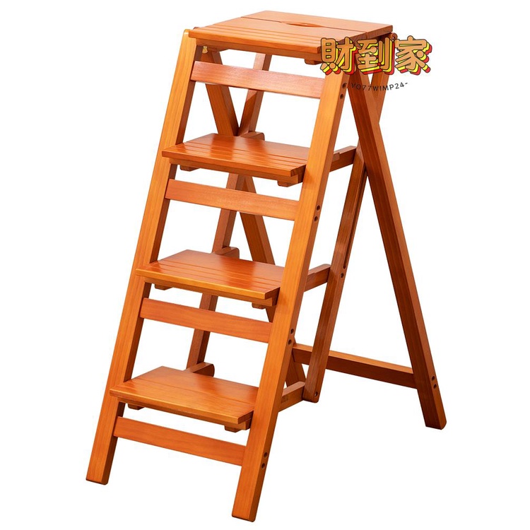 【免運可開票】實木折疊梯椅家用梯子椅子兩用梯凳室內多功能登高踏板樓梯置物架