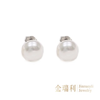 【金瑞利】天然珍珠 經典純銀耳環7-8mm