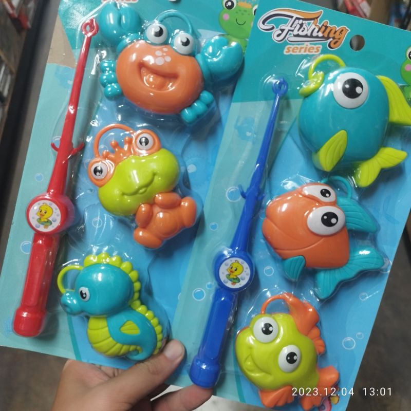 二款隨機 萌魚 釣魚玩具 大魚 可愛 魚 動物釣魚 洗澡 玩具