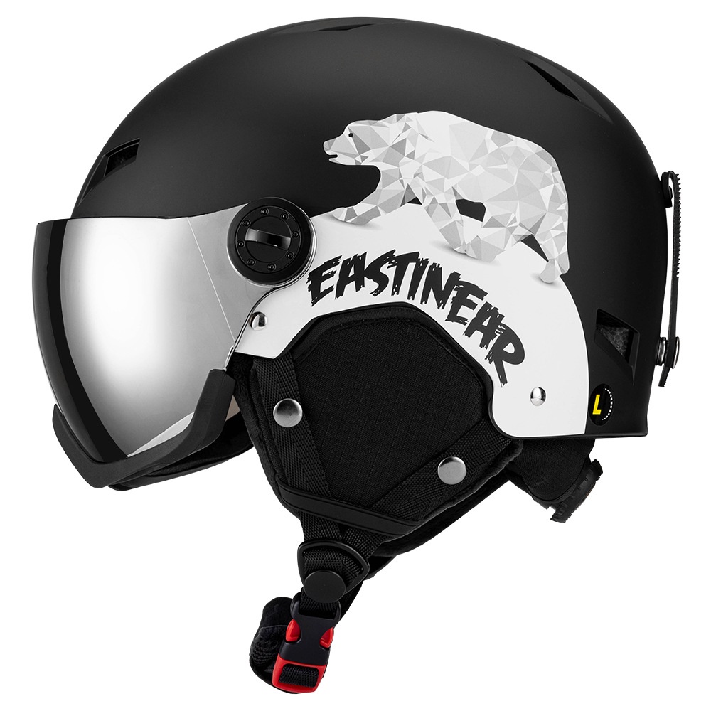 Eastinear2023新款運動滑雪頭盔 自行車安全帽 公路車安全帽 護耳保暖頭盔 成人戶外運動單雙闆滑雪頭盔安全雪盔