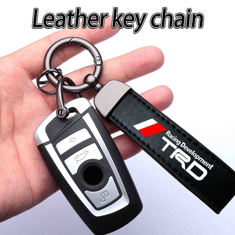 ✸☏CAMRY [時尚奢華] 豐田 Gr Sport TRD 汽車時尚皮革鑰匙鏈汽車配件適用於 Hilux Innova