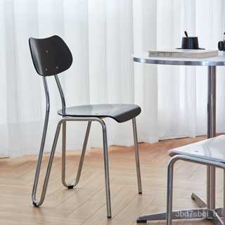 現代網紅 中古椅 北歐簡約 鐵藝靠背椅 咖啡店奶茶店 餐椅 加厚傢用椅子