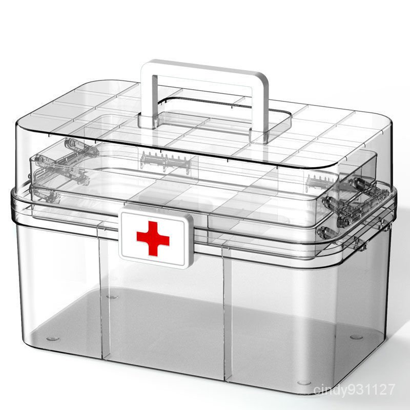 【落日吧】藥箱多層醫藥箱傢用大容量全套應急醫護醫療藥品藥物收納透明藥箱
