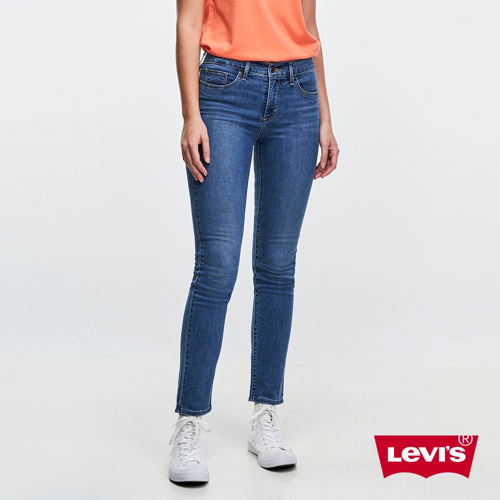 Levis 312中腰縮腹修身窄管牛仔長褲 / 精工中藍染水洗 / 彈性布料 女款 19627-0194 熱賣單品