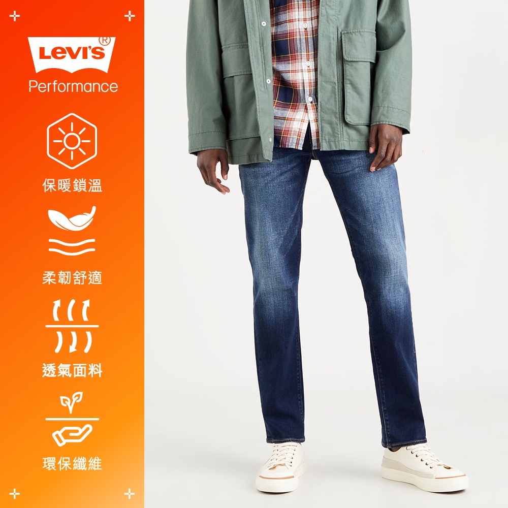 Levis 511低腰修身窄管牛仔褲 精工深藍刷白 Warm機能保暖面料 彈性 男 04511-5083 熱賣單品