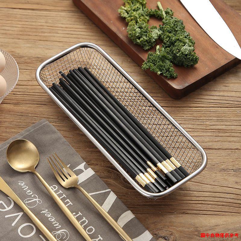 上新♕304不鏽鋼消毒櫃筷子盒家用收納餐具籃瀝水籃勺子筷子架瀝水筷筒