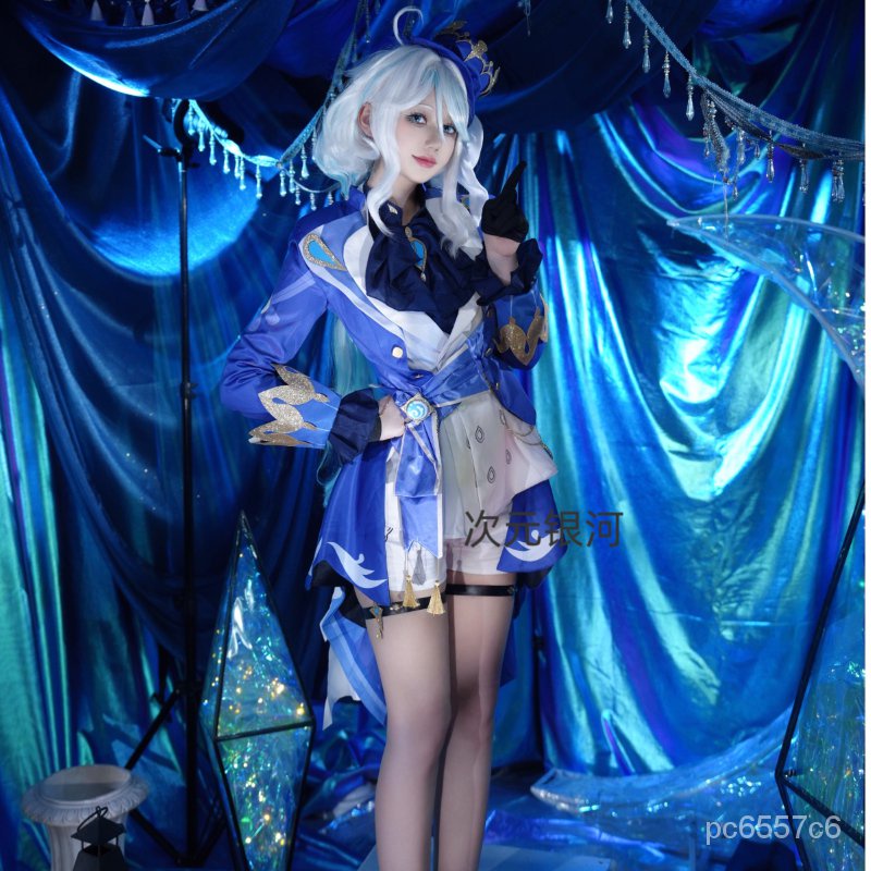 芙寧娜 cos 原神角色扮演服 芙卡洛斯 楓丹 水神 cosplay服裝 原神衣服cos服楓丹水神芙卡洛斯cosplay