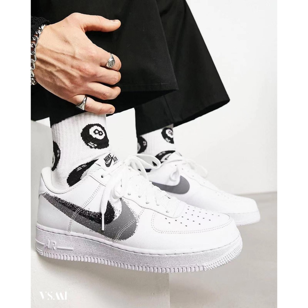 Nike Air Force 1 白色 雙勾 潑墨 經典 噴漆 FD0660-100