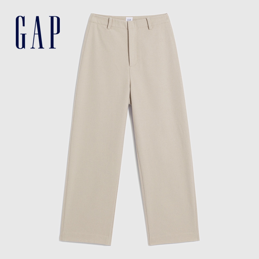 Gap 女裝 刷毛西裝褲-米色(841296)