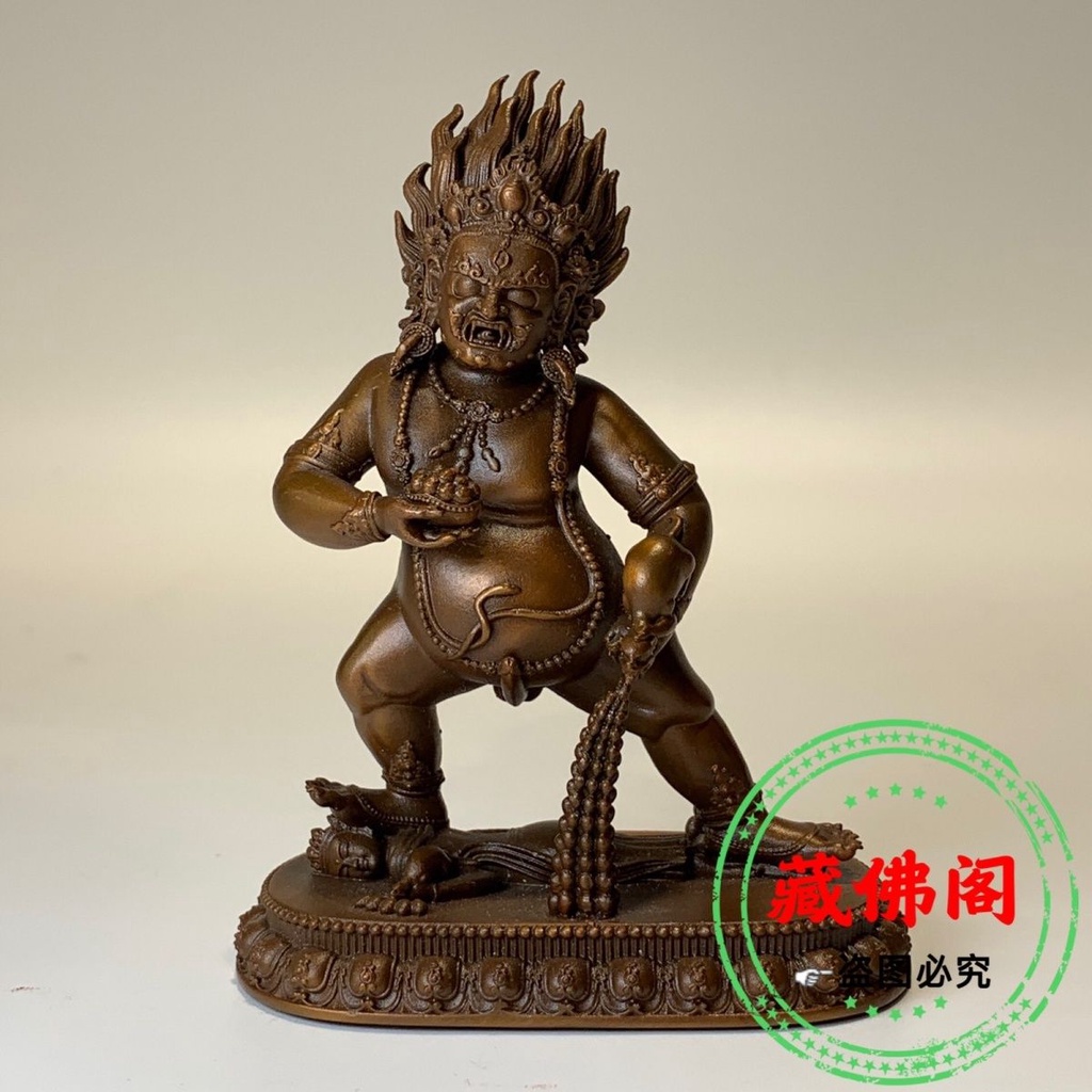 3寸黑財神純銅精工藏族銅像10厘米居家擺件佛堂家用隨身家居