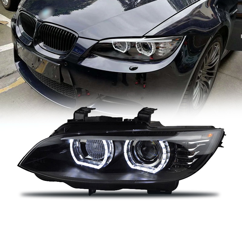 適用BMW E92大燈總成改裝 M3雙門轎跑LED行車燈轉向燈激光330i335