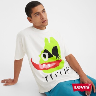 Levis 滑板系列 重磅寬鬆版短袖T恤 / 街頭塗鴉印花 / 210GSM厚棉 白 男 A1005-0015 人氣新品