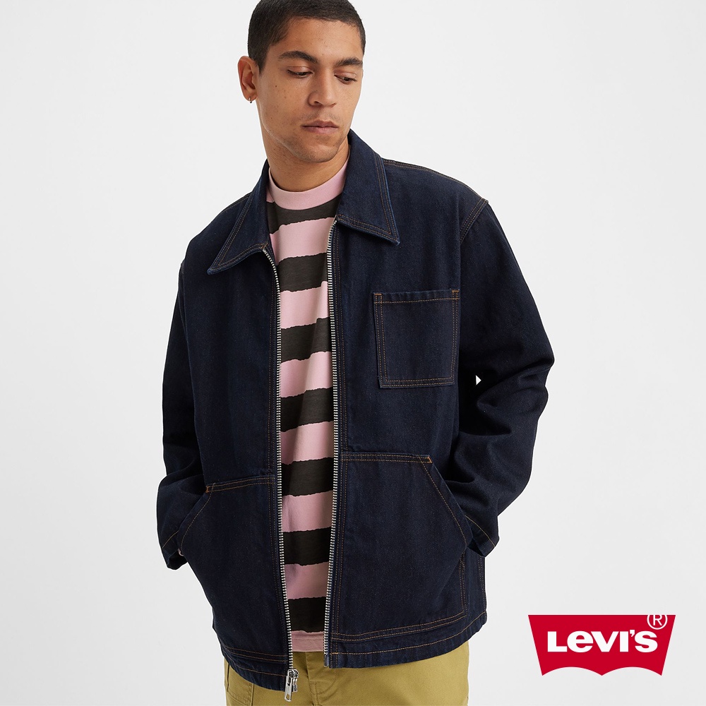 Levis 滑板系列 寬鬆版牛仔工裝外套 / 原色石洗 男 A5732-0000 人氣新品