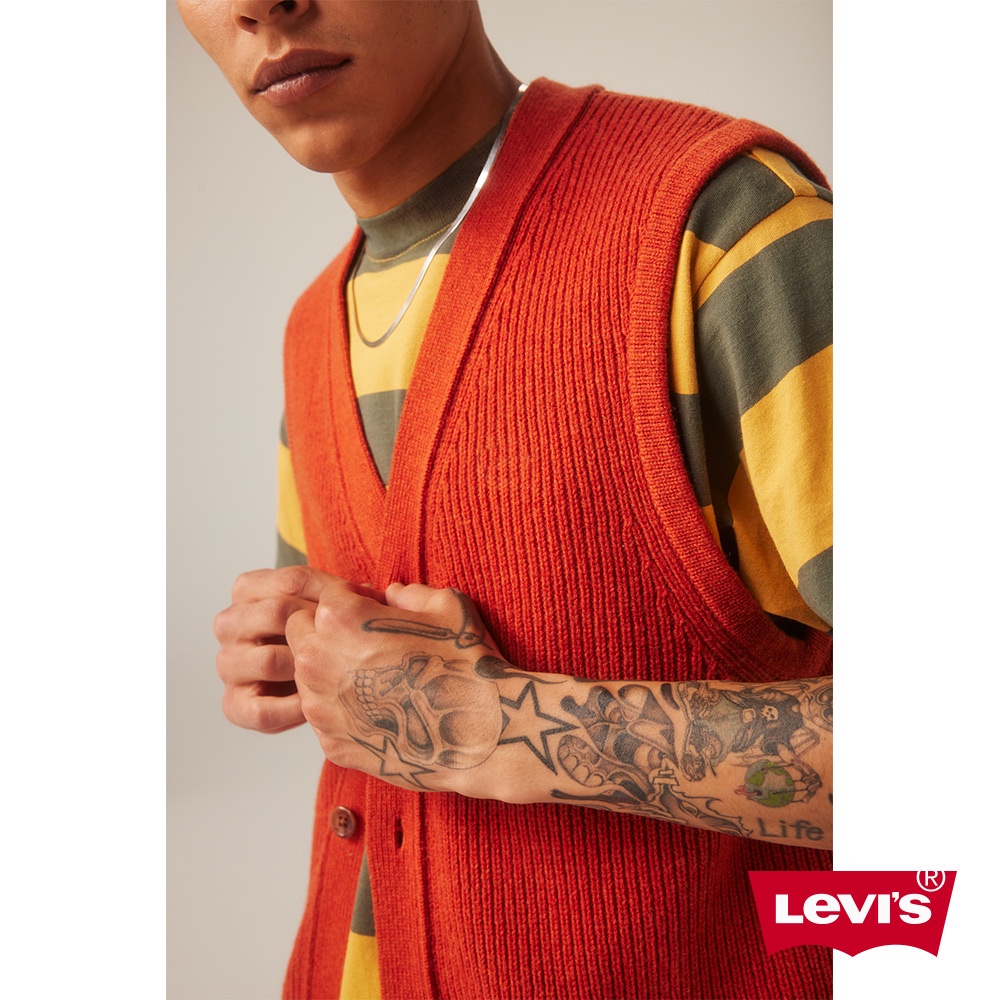 Levis 羊毛背心 / 南非紅 男款 A4325-0001 熱賣單品