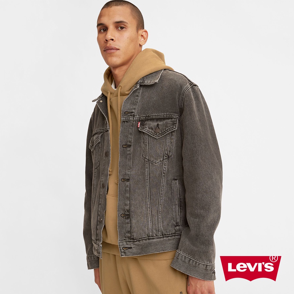 Levis 古著牛仔外套 / 寬鬆休閒版型 / 復古黑灰洗舊 男款 77380-0057 熱賣單品