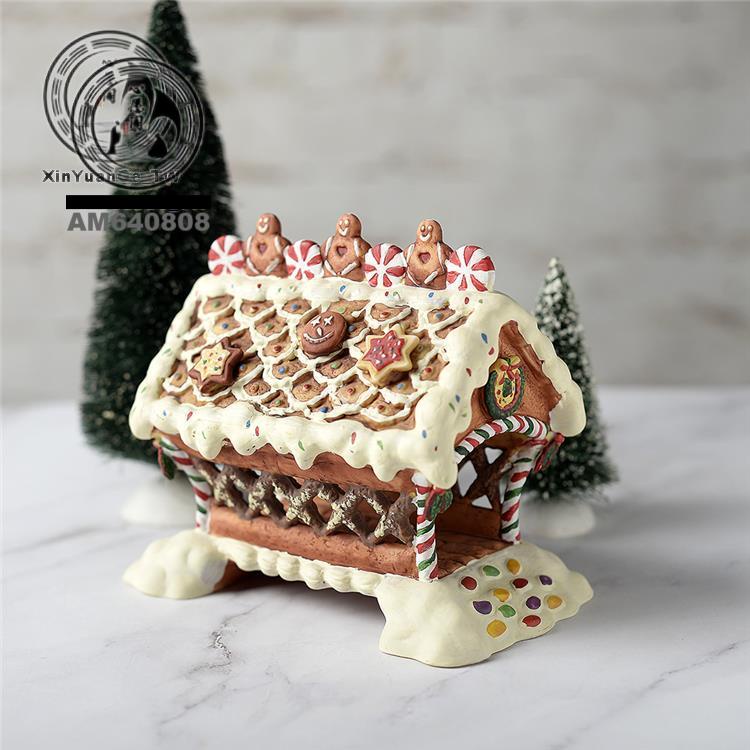 🌟熱銷靚品🌟美國陶瓷手繪姜餅人沙盤小房子圣誕禮物裝飾品擺件倉鼠窩