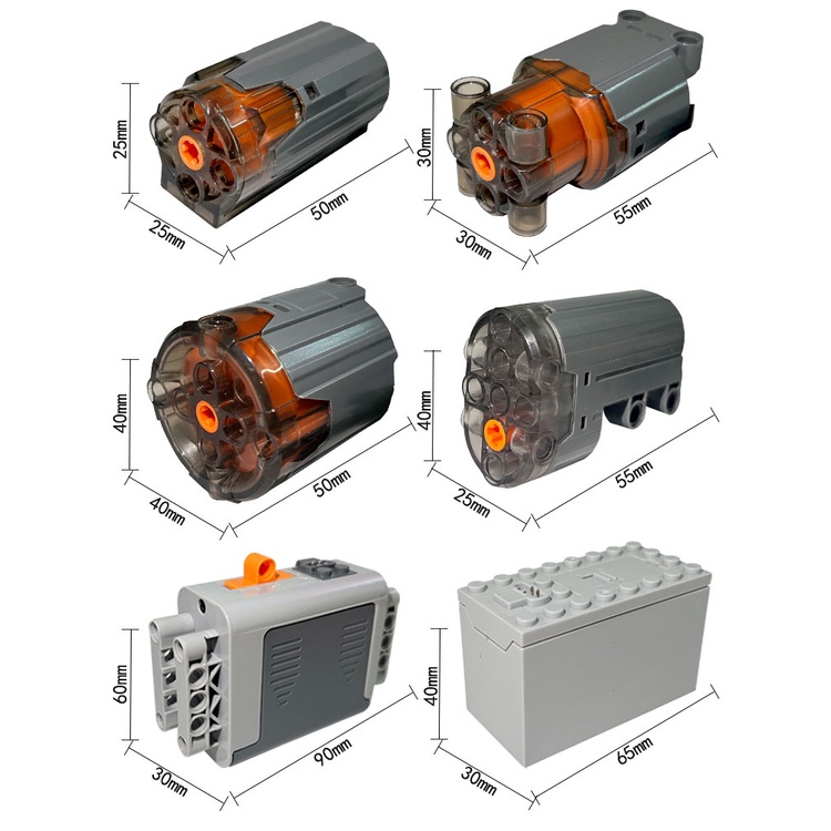 適用樂高編程遙控積木馬達M電機XL黑爆超速L動力組伺服鋰電池盒PF