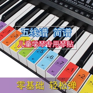 🍀🍀電子琴貼紙 電子琴琴鍵貼紙鋼琴88鍵電子琴61鍵盤54鍵盤