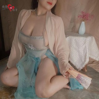 🍒大尺碼睡衣 情趣內衣 漢服 40-100公斤 肚兜 性感內衣 情趣漢服 情趣睡衣 古風漢服 宮廷風 情趣角色服 漢服
